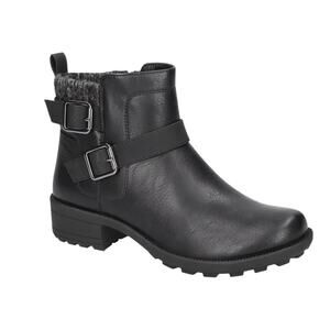 East Street Women's Kourt Slip Resistant Ankle Booties Black Size 7 1/2 W